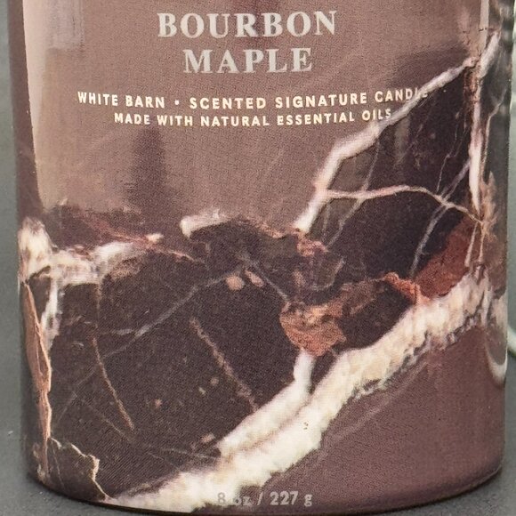 BBW Bourbon Maple White Barn Bath & Body Works Single Wick Candle - Picture 3 of 10